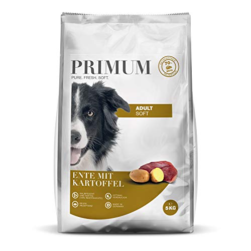 Primum - Soft Ente mit Kartoffel - 5 kg - Halbfeuchtes Hundefutter - Getreidefreies Trockenfutter - Hoher Fleischanteil - Optimal verdaulich von Primum