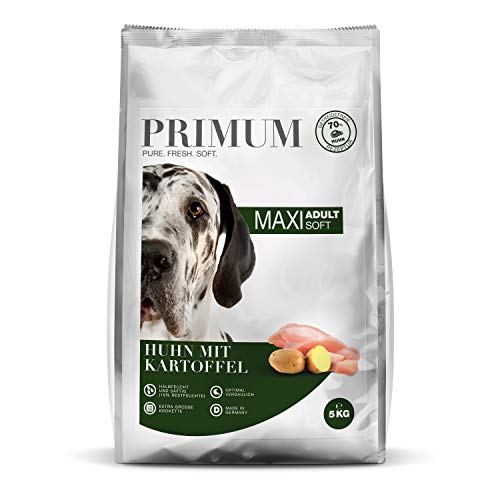 Primum - Soft Huhn Maxi mit Kartoffel - 5 kg - Halbfeuchtes Hundefutter - Getreidefreies Trockenfutter - Hoher Fleischanteil - Optimal verdaulich von Primum