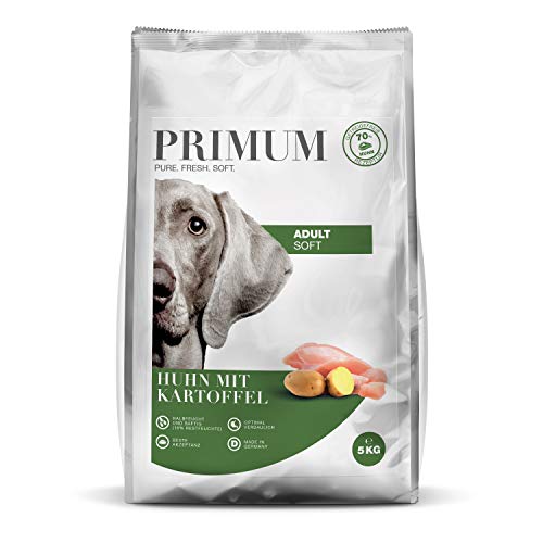 Primum - Soft Huhn mit Kartoffel - 5 kg - Halbfeuchtes Hundefutter - Getreidefreies Trockenfutter - Hoher Fleischanteil - Optimal verdaulich von Primum