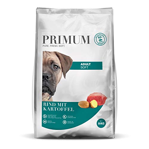 Primum - Soft Rind mit Kartoffel - 5 kg - Halbfeuchtes Hundefutter - Getreidefreies Trockenfutter - Hoher Fleischanteil - Optimal verdaulich von Primum