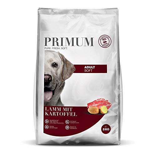 Primum - Soft Lamm mit Kartoffel - 15 kg - Halbfeuchtes Hundefutter - Getreidefreies Trockenfutter - Hoher Fleischanteil - Optimal verdaulich von Primum