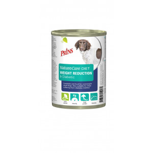 Prins NatureCare Diet Weight Reduction & Diabetic Nassfutter Hund 1 Palette (6 x 400 g) von Prins