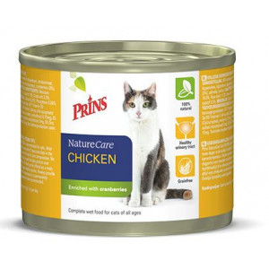 Prins NatureCare Huhn Nassfutter Katze 1 Palette (6 x 200 g) von Prins