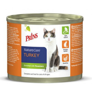 Prins NatureCare Truthahn Nassfutter Katze 2 Paletten (12 x 200 g) von Prins