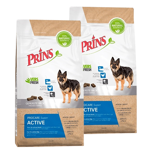 Prins ProCare Super Active Hundefutter 2 x 15 kg von Prins