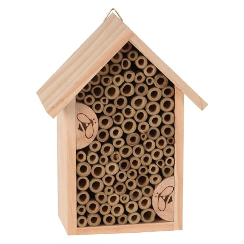 Naturholz-Bienen-Insektenhotel zum Aufhängen von Insekten, Holz, Nisthaus von Zewool