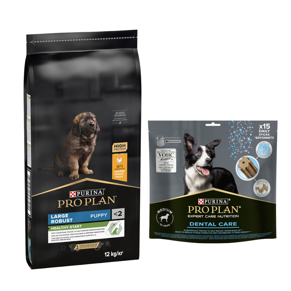 12 kg PURINA PRO PLAN Puppy + Dental Care passender Snack gratis! - Large Robust Healthy Start + Medium Dog 345 g 12 kg PURINA PRO PLAN Puppy + Dental Care passender Snack gratis! - Large Robust Healthy Start + Medium Dog 345 g von Pro Plan