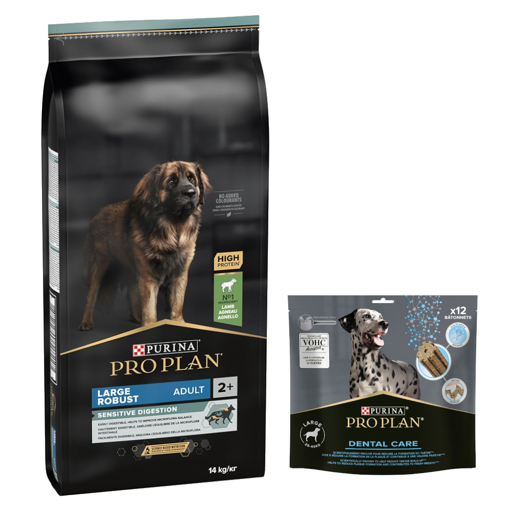 14 kg PURINA PRO PLAN Adult + Dental Care passender Snack gratis! - Large Robust Lamm & Reis Sensitive Digestion + für große Hunde 426 g 14 kg PURINA PRO PLAN Adult + Dental Care passender Snack gratis! - Large Robust Lamm & Reis Sensitive Digestion + für große Hunde 426 g von Pro Plan