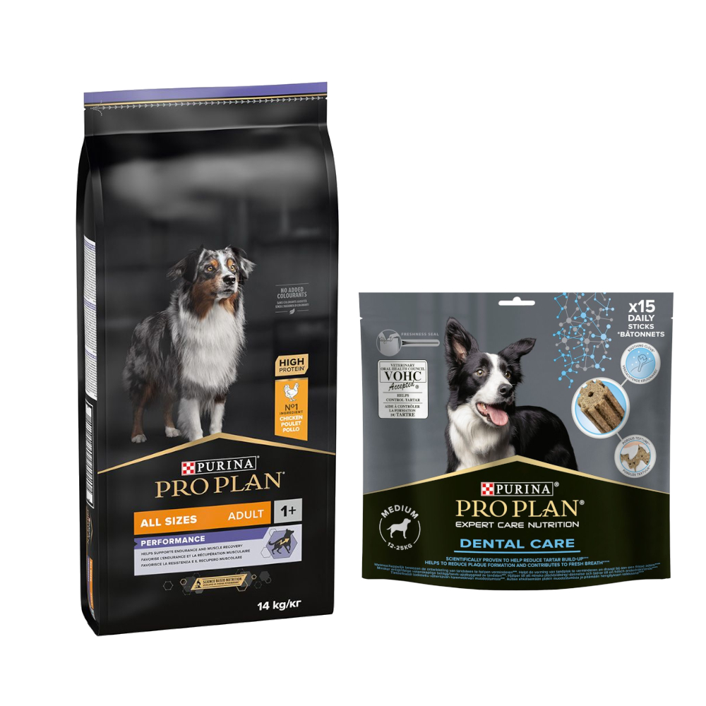 14 kg PURINA PRO PLAN Adult + Dental Care passender Snack gratis! - All Size Performance + Medium Dog 345 g 14 kg PURINA PRO PLAN Adult + Dental Care passender Snack gratis! - All Size Performance + Medium Dog 345 g von Pro Plan