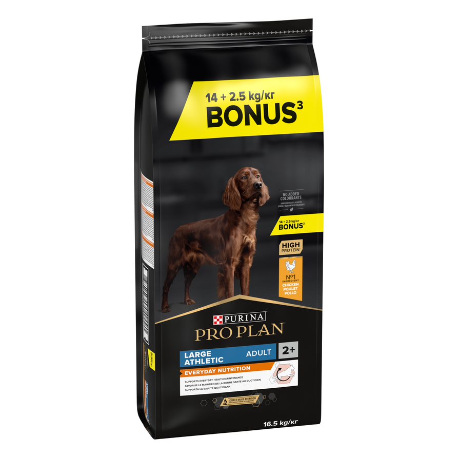 2,5 kg gratis! 16,5 kg PURINA PRO PLAN - Large Athletic Adult Everyday Nutrition von Pro Plan