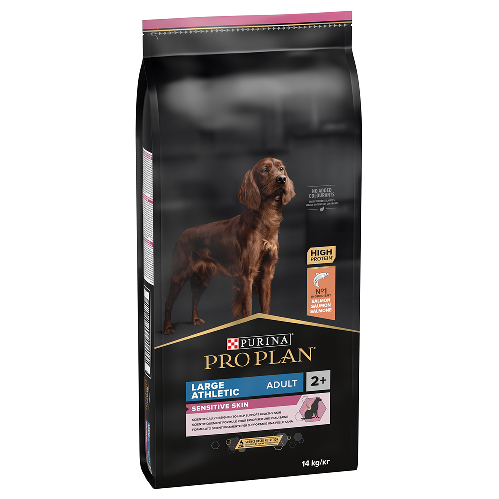 2 kg gratis! 12 kg / 14 kg PURINA PRO PLAN - Large Athletic Adult Sensitive Skin Lachs (14 kg) von Pro Plan