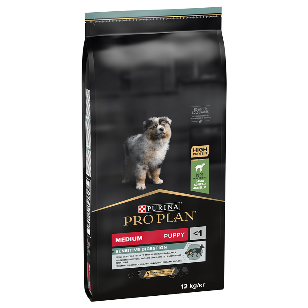 2 kg gratis! 12 kg / 14 kg PURINA PRO PLAN - Medium Puppy Lamm & Reis Sensitive Digestion (12 kg) von Pro Plan