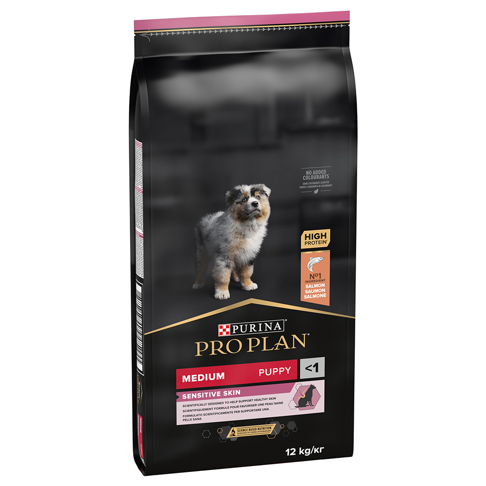 2 kg gratis! 12 kg / 14 kg PURINA PRO PLAN - Medium Puppy Sensitive Skin (12 kg) von Pro Plan