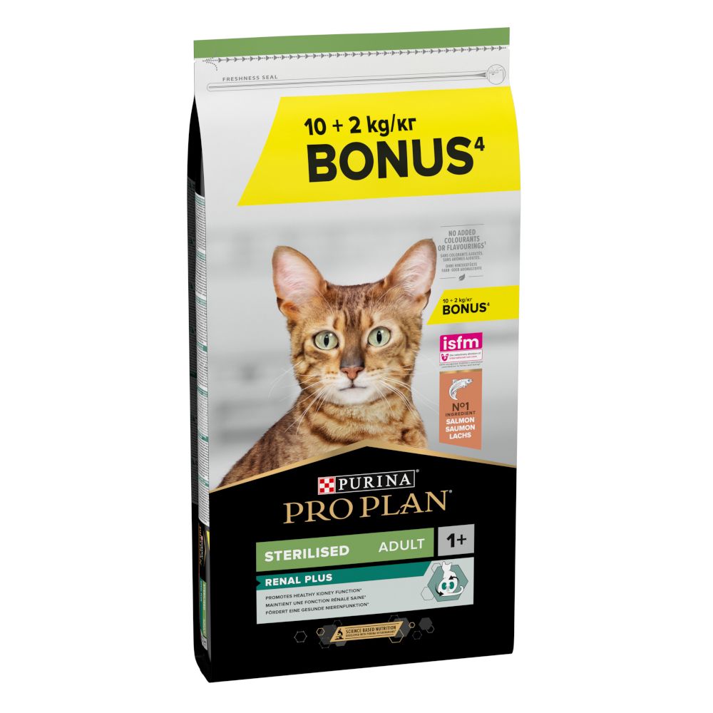 2 kg gratis! 12 kg PURINA PRO PLAN Sterilised Adult Renal Plus - Lachs von Pro Plan