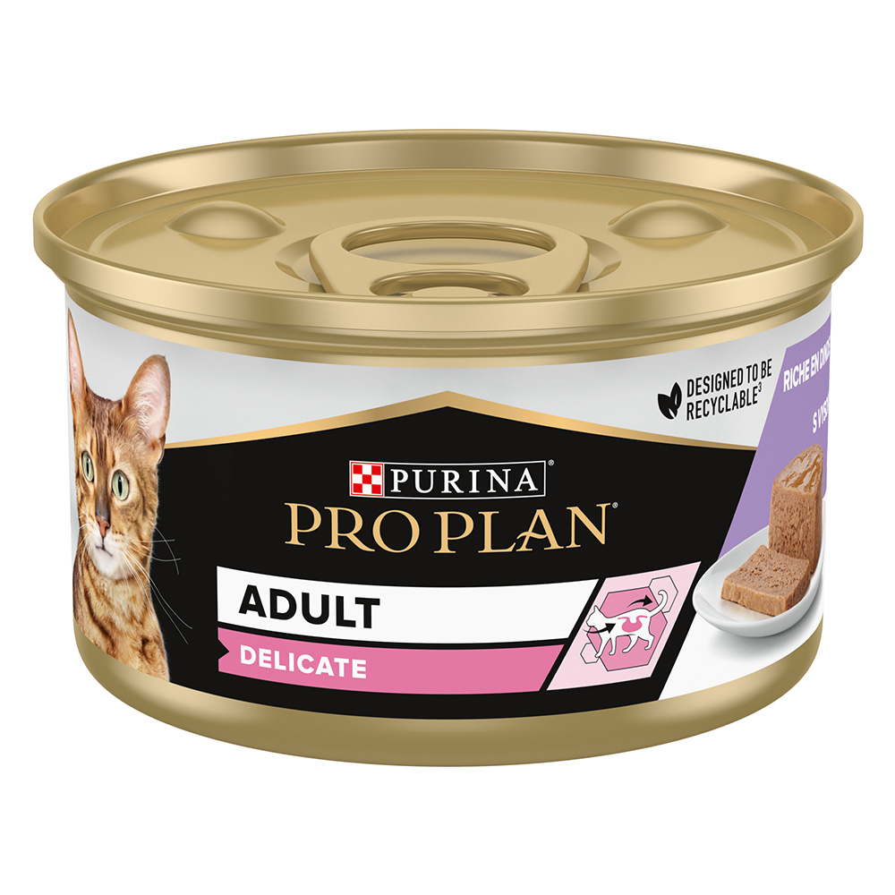 20 + 4 gratis! 24 x 85 g PURINA PRO PLAN - Delicate mit Truthahn von Pro Plan