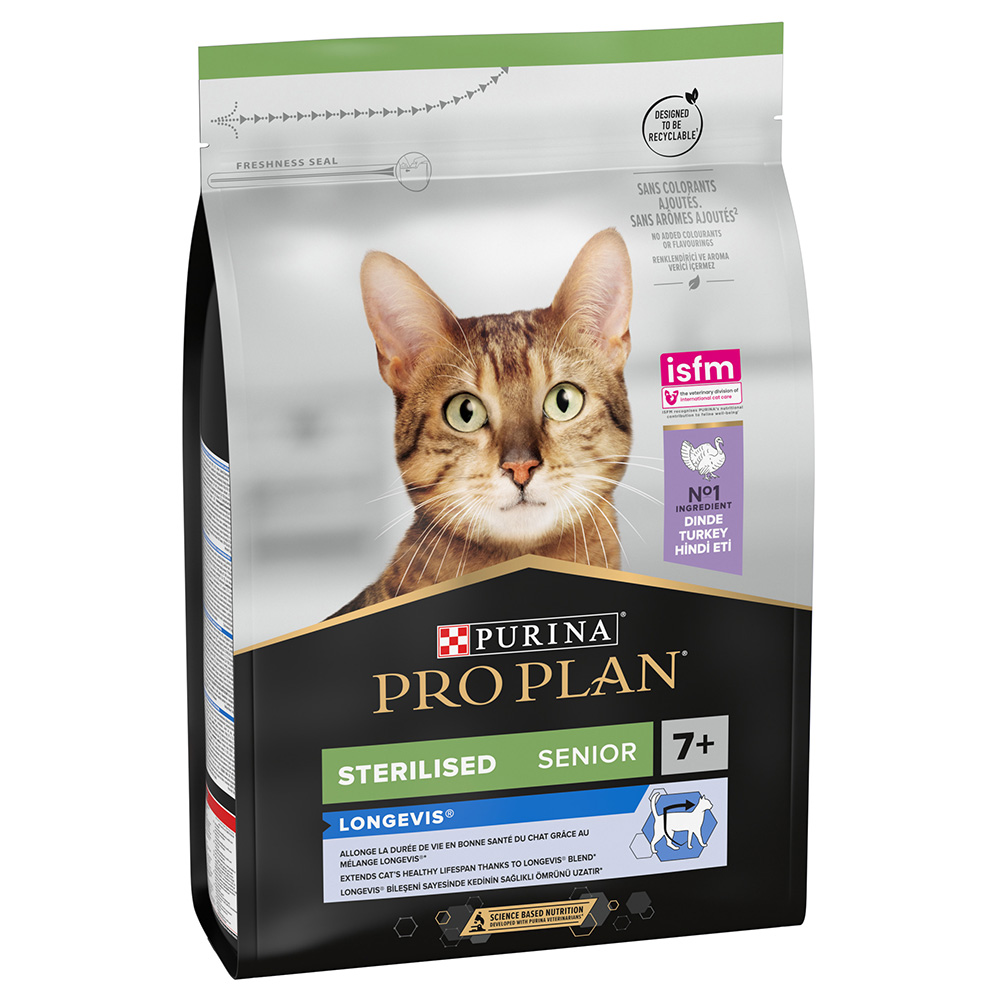 3 kg Purina Pro Plan zum Sonderpreis! - Sterilised Senior 7+ Longevis Truthahn von Pro Plan