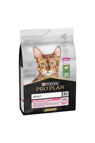 Purina Pro Plan | Erwachsene 1+ Delicate Verdauung | Reich an Lamm | Trockenfutter | Katze | 3 kg Beutel von Pro Plan