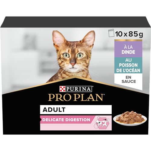 PRO PLAN Delicate Verdauung Truthahn Fisch Sauce 10 x 85 g von Pro Plan