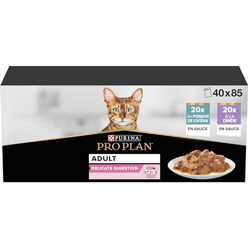 PRO PLAN Delicate Verdauung Truthahn Fisch Sauce 40 x 85 g von Pro Plan