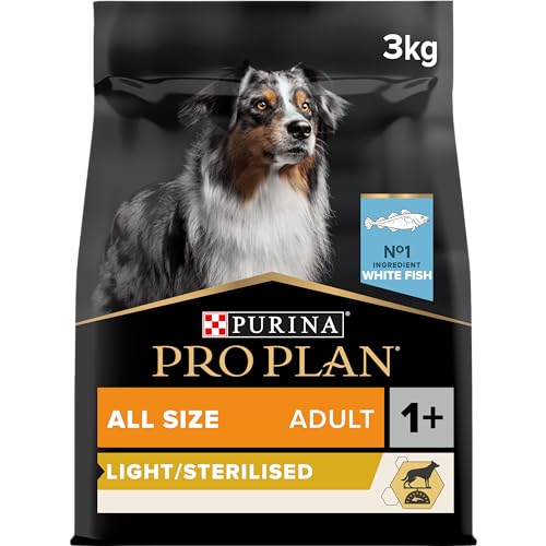 PRO PLAN Adult Hund, Light/Sterilised Fisch, Weiß, 3 kg von Pro Plan