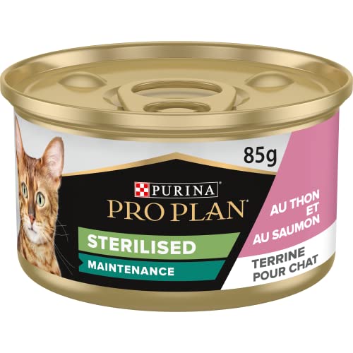 PRO PLAN STERILIZED Terrine Lachs und Thunfisch - Tabletten für ausgewachsene Katzen von Pro Plan