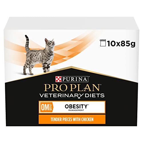 PRO PLAN VETERINARY DIETS OM Adipositas-Management Katzenfutter Nassfutter Huhn 10x85g von Purina Pro Plan Veterinary Diets