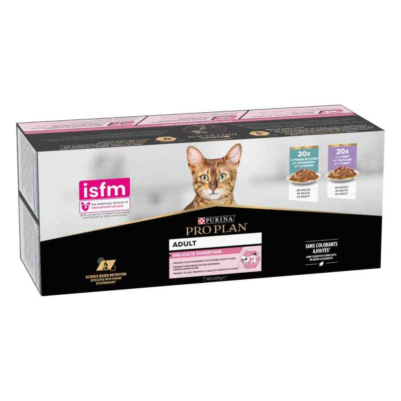 PURINA PRO PLAN Delicate Adult 40 x 85 g - Meeresfisch & Truthahn von Pro Plan