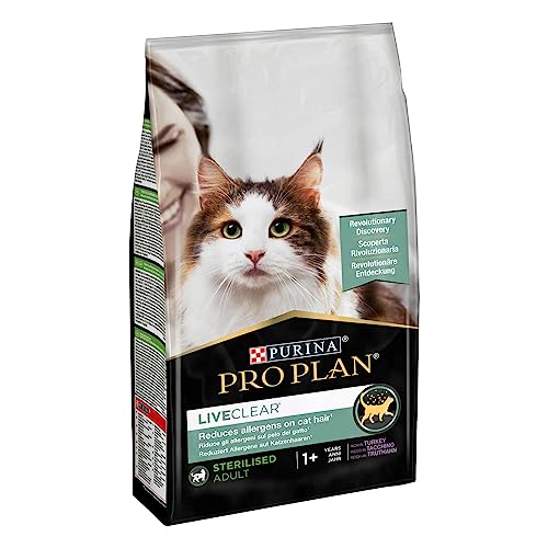 PURINA PRO PLAN LiveClear Sterilised Adult Truthahn | 1,4 kg | Schmackhaftes Alleinfuttermittel | Kann zur Unterstützung von einem gesunden Immunsystem beitragen | Mit Truthahn von Pro Plan