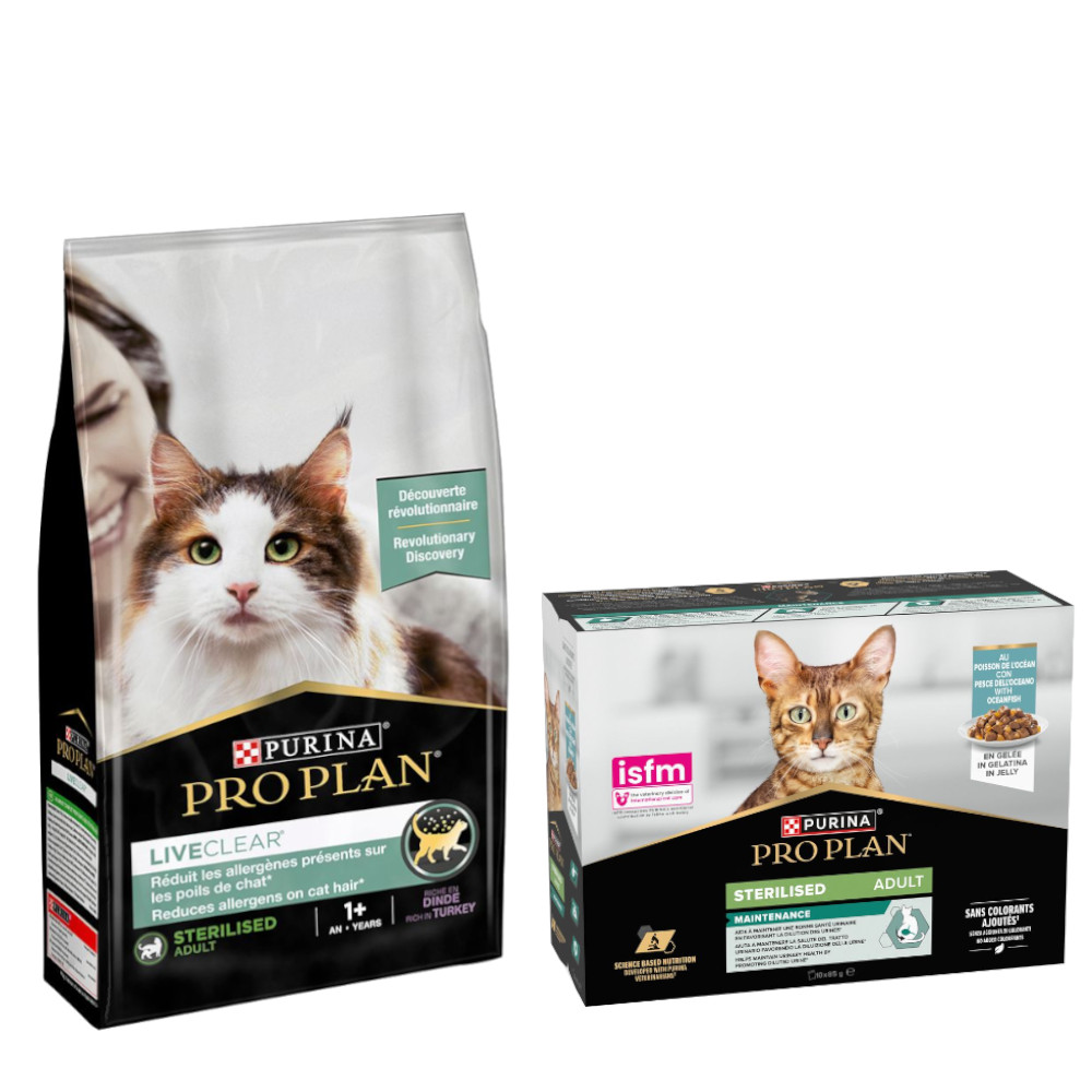 PURINA PRO PLAN Trockenfutter + 10 x 85 g Sterilised Adult Maintenance gratis! - 1,4 kg LiveClear Kitten Truthahn PURINA PRO PLAN Trockenfutter + 10 x 85 g Sterilised Adult Maintenance gratis! - 1,4 kg LiveClear Kitten Truthahn von Pro Plan