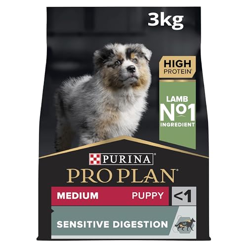 Pro Plan PURINA PRO PLAN Medium Puppy Sensitive Digestion Welpenfutter trocken, reich an Lamm, 1er Pack (1 x 3 kg) von Pro Plan