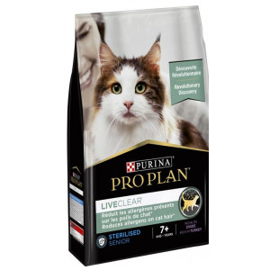 Pro Plan LiveClear Sterilised Senior 7+ mit Truthahn Katzenfutter 1,4 kg von Pro Plan