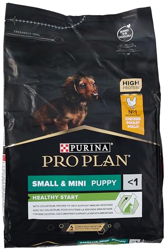 Pro Plan Small & Mini Puppy Healthy Start, Welpenfutter trocken, reich an Huhn, 1er Pack (1 x 3 kg) von Pro Plan