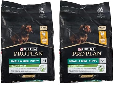 Pro Plan Small & Mini Puppy Healthy Start, Welpenfutter trocken, reich an Huhn, 2er Pack (1 x 3 kg) von Pro Plan