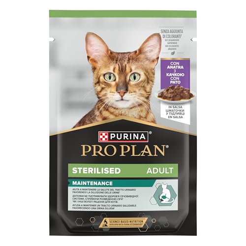 Purina Pro Plan Nassfutter für Katzen, sterilisiert, mit Ente, 26 Beutel à 85 g von Pro Plan