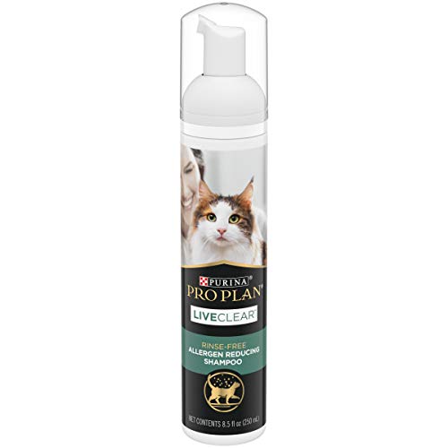 Purina Pro Plan Rinse Free, Allergen Reducing Dry Shampoo for Cats, LIVECLEAR Cleansing Foam - 8.5 oz von Pro Plan