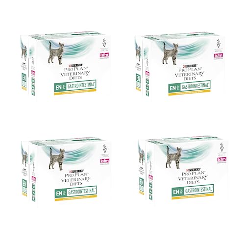 Pro Plan Purina Veterinary Diets EN Gastrointestinal Huhn | 4er Pack | 4 x 10 x 85 g | Frischebeutel | Kann dabei helfen akute Resorptionsstörungen des Darms zu verringern von Pro Plan