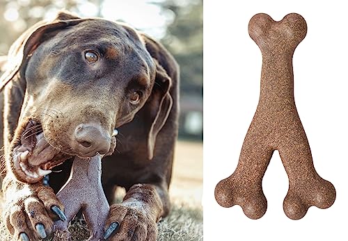 Hundekauknochen für aggressive Kauer Langanhaltend für kleine, mittlere, große Hunde, langlebig – Outdoor-Abenteuer, Apportiertraining, Huhn & Rindgeschmack – kein Geruch, kein Geruch (Dog Bone Beef - von ProBytes