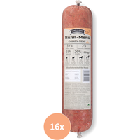 Simple BARF Komplettmenü TK-Wurst Napffertig Huhn 16x1 kg von Simple BARF