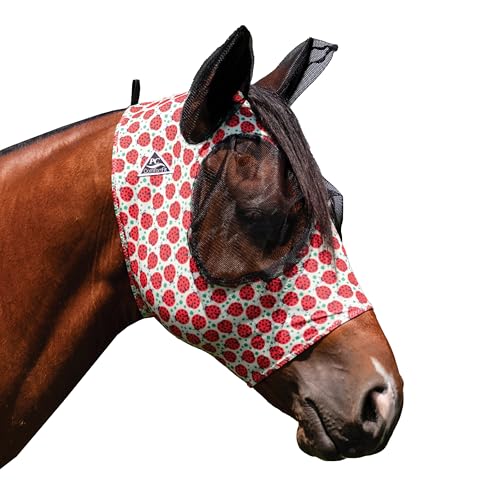 Professional's Choice Comfort-Fit Fliegenmaske | Glattes, dehnbares Lycra | Mesh um die Augen und Ohren ermöglicht klare Sicht und hält Fliegen und Insekten fern | Lucky Ladybug Warmblut Gr von Professional's Choice