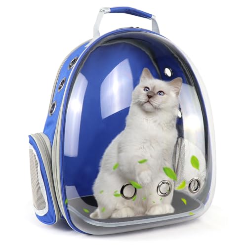 PROKEI Katzen-Rucksack, erweiterbar, für Haustiere, Luftblasen-Rucksack, von Fluggesellschaften genehmigt, Haustier-Reisetasche für kleine, mittelgroße Katzen und Welpen, zum Wandern, Spazierengehen, von Prokei