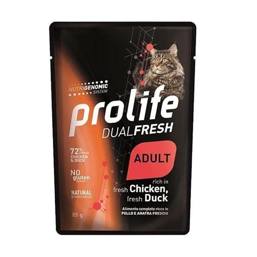 PROLIFE CAT DUAL FRESH ADULT POLLO E ANATRA. 85GR von Prolife