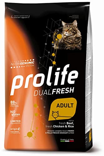 PROLIFE DUALFRESH Adult Cat Rindfleisch Huhn und Reis 1,5 kg von Prolife