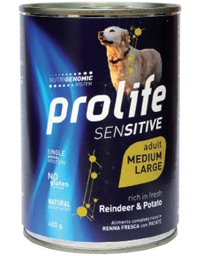 PROLIFE Sensitive Erwachsene Rentiere und Kartoffeln, mittelgroß, 400 g von Prolife