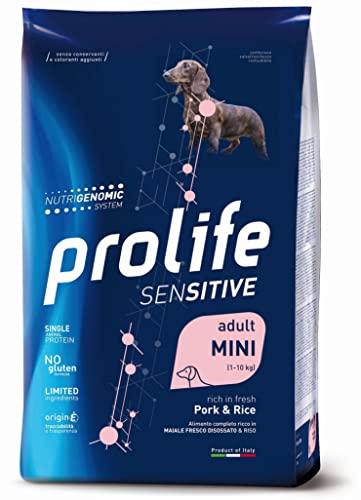 PROLIFE Sensitive KROCETTE FÜR Erwachsene Schwein UND Reis Mini. 600 g von Prolife