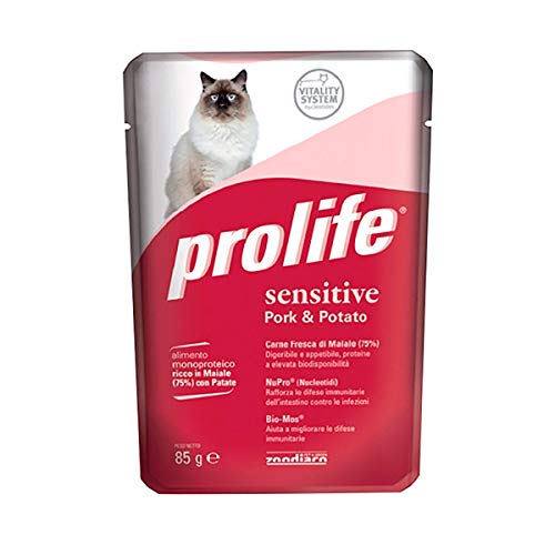 Prolife Cat Sensitive Schweinefleisch und Kartoffeln feucht 85 Gramm von Prolife