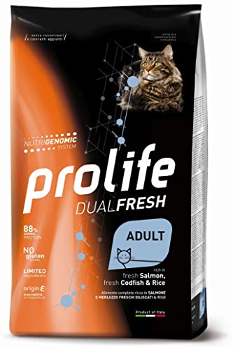 Prolife DUALFRESH Adult Cat Lachs, Kabeljau und Reis 1,5 kg von Prolife