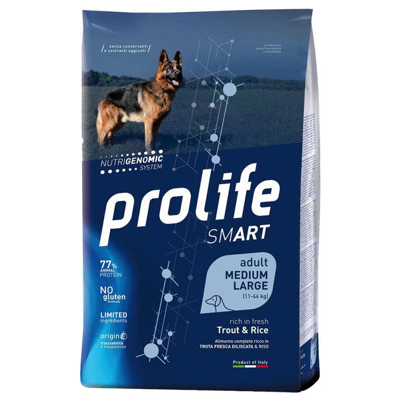 Prolife Dog Smart Adult Medium / Large Forelle & Reis - 12 kg von Prolife