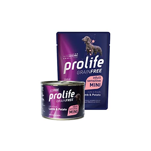 Prolife Grain Free Adult Sensitive Lamb & Potato – Mini – 10 Beutel à 100 g. von Prolife