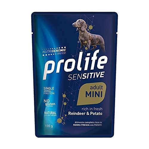 Prolife Sensitive Adult Rentier & Kartoffeln – Mini – Packung mit 10 Beuteln à 100 g von Prolife