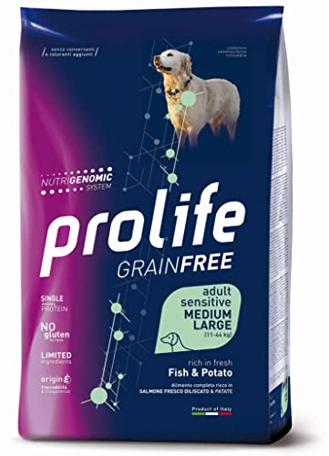 prolife Grain Free Sensitive Fisch und Kartoffeln Medium/Large 10 kg von Prolife